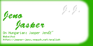 jeno jasper business card